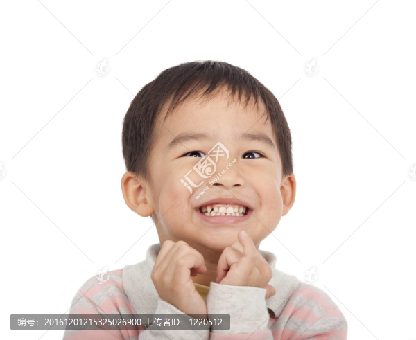 亞洲男孩興奮的臉