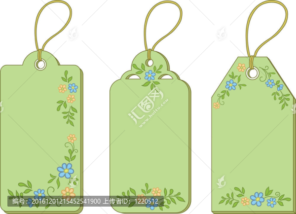 帶花圖案的標(biāo)簽