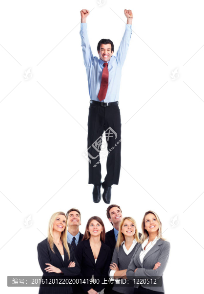 快樂的商人。