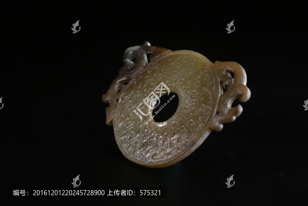 玉璧,戰(zhàn)國連勾紋玉璧