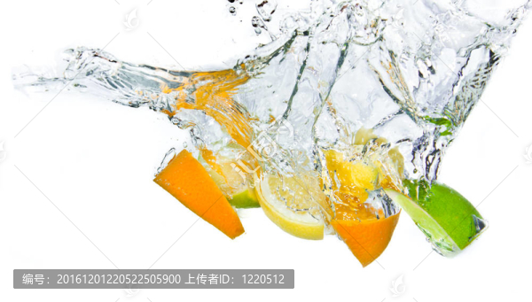 柑橘類水果飛濺