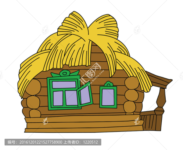 白色背景下的鄉(xiāng)村住宅