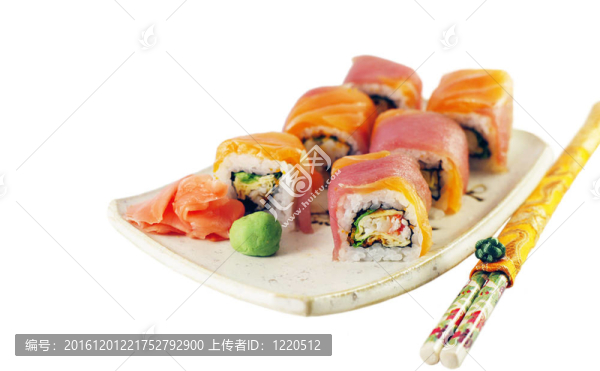 鮭魚(yú)日本卷；金槍魚(yú)；煎蛋；魚(yú)子魚(yú)子醬和螃蟹