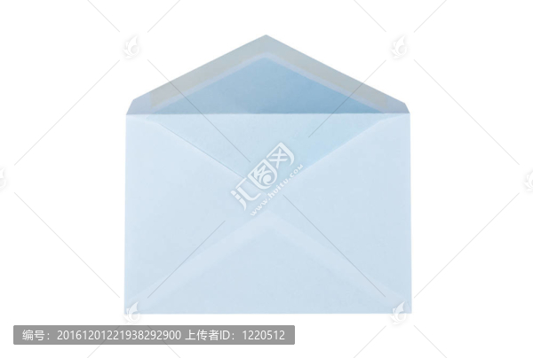 白色背景下的郵件信封。