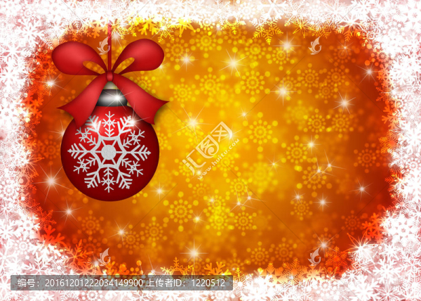 雪花邊框插圖圣誕飾品