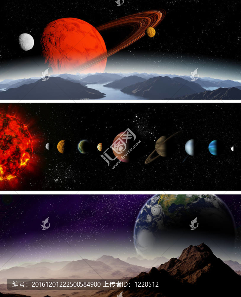 圖解圖顯示太陽(yáng)系中行星的排列順序。太空深處的行星插圖。