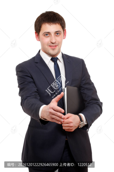 年輕人握手