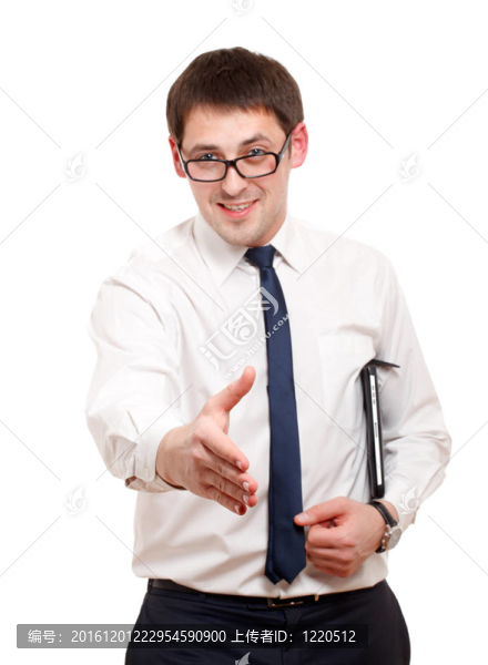 年輕人握手