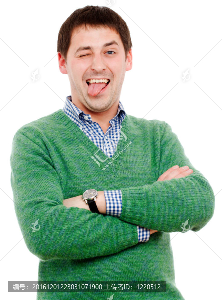 穿休閑服的快樂男人