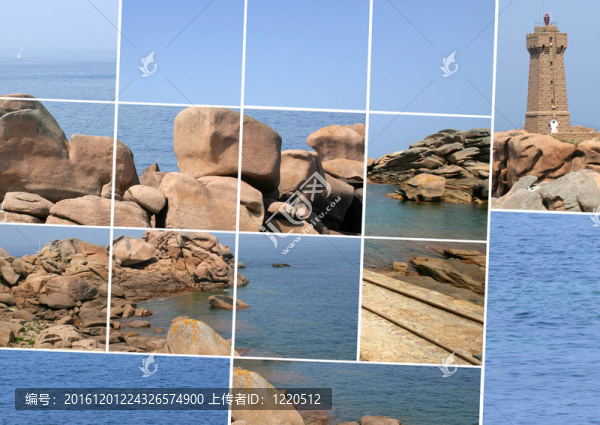 石頭燈塔；巖石和大海