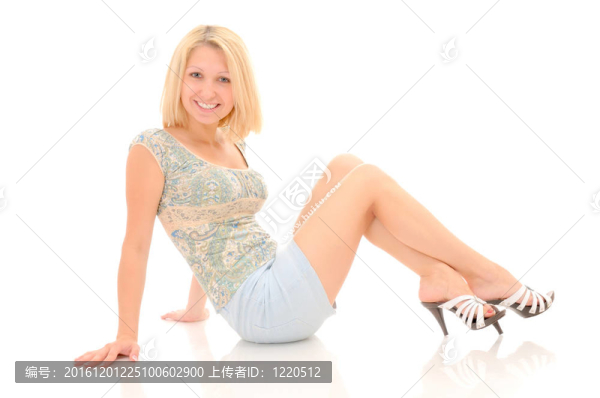 迷人的微笑金發(fā)美女