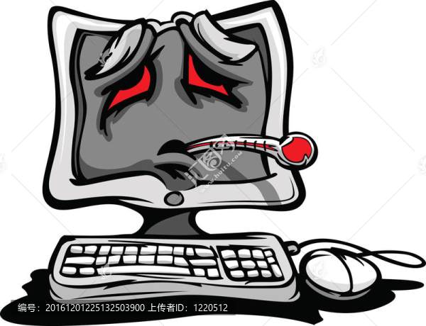 生病或壞了的電腦