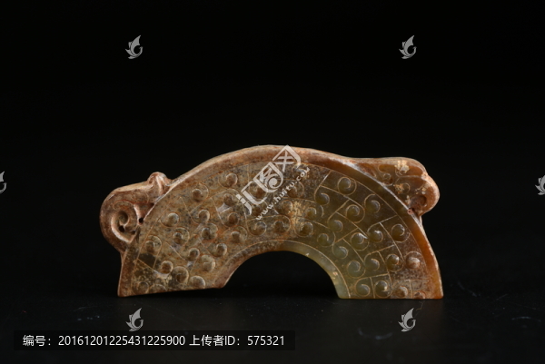 玉璧,漢鼓紋鳳半壁