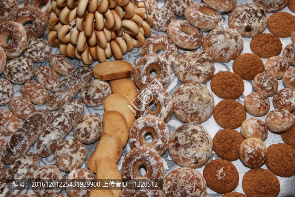 各種甜點(diǎn)的面包店背景