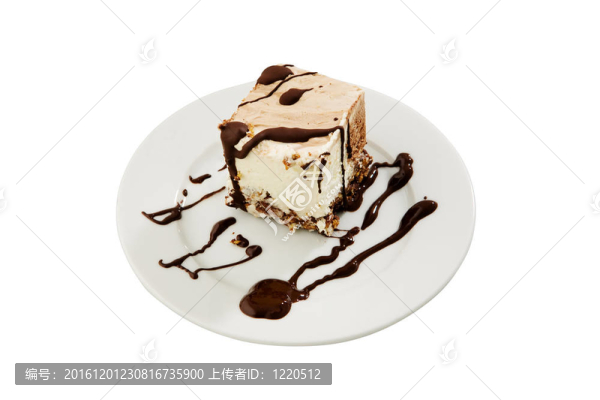 白巧克力和黑巧克力甜點