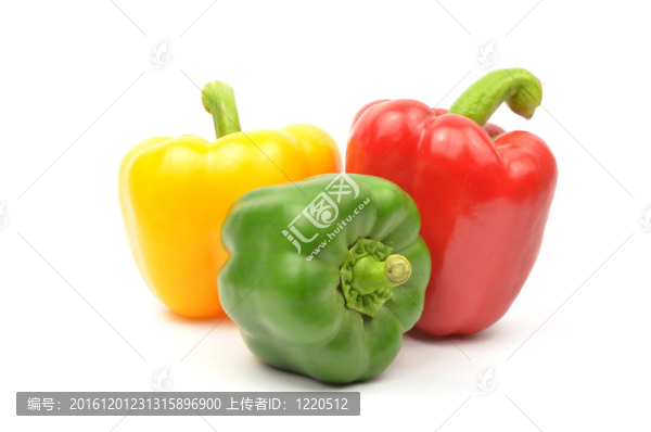新鮮的彩色辣椒分離
