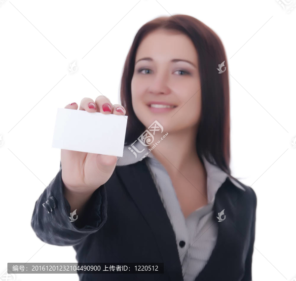 商人展示和遞名片