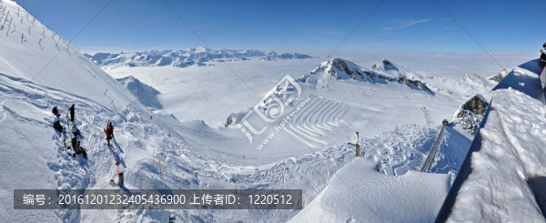 kitzsteinhorn滑雪勝地；奧地利