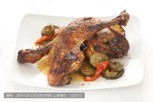 蔬菜烤雞肉
