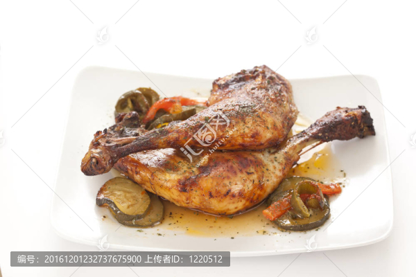 蔬菜烤雞肉