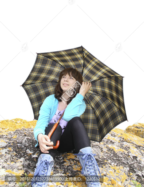 傘下的浪漫女孩