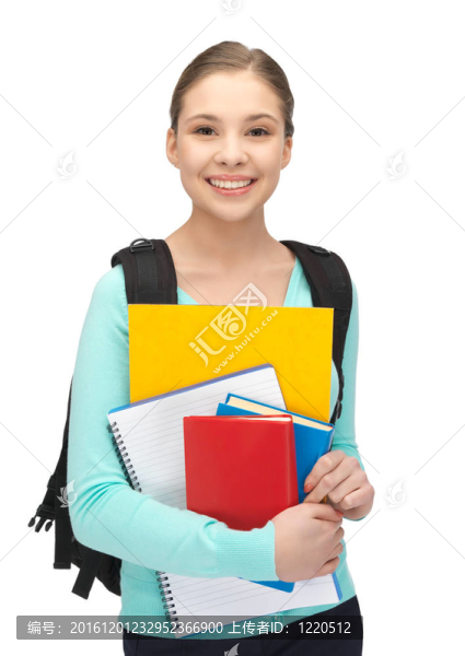 快樂和微笑的少女