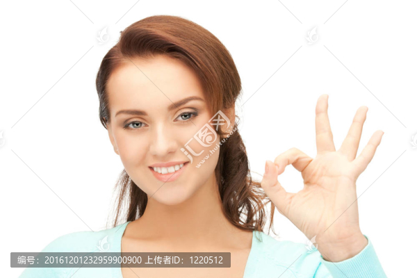 可愛的少女顯示確定的跡象