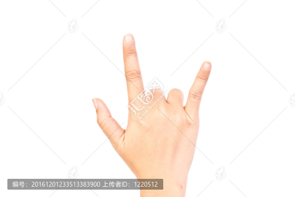 手指上分離的白色。