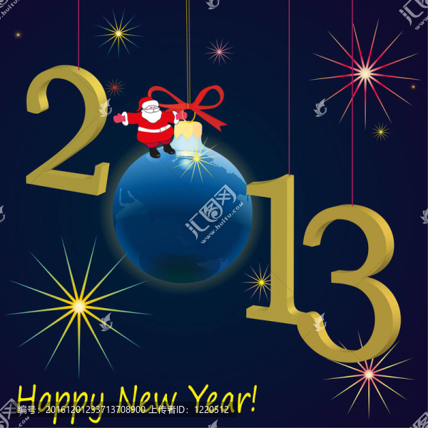 與Santa,C的2013個新年符號