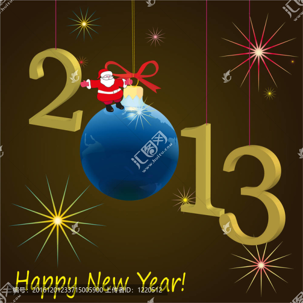 與Santa,C的2013個新年符號