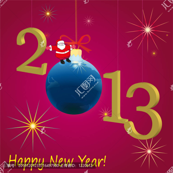 與Santa,C的2013個(gè)新年符號(hào)