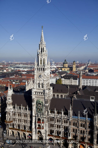 新的市政廳（Neues,Rathaus）在慕尼黑；德國(guó)