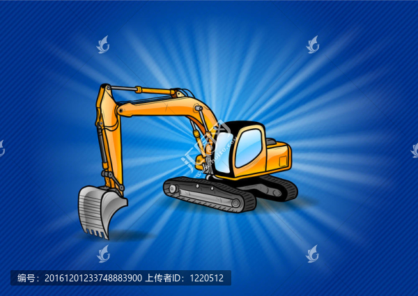 橙色的挖掘機(jī)