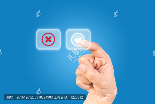 手推正確符號(hào)。