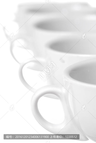 白色背景咖啡杯。