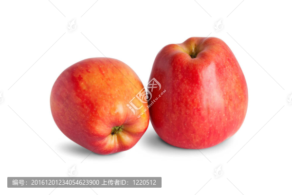 白色背景上的紅蘋果