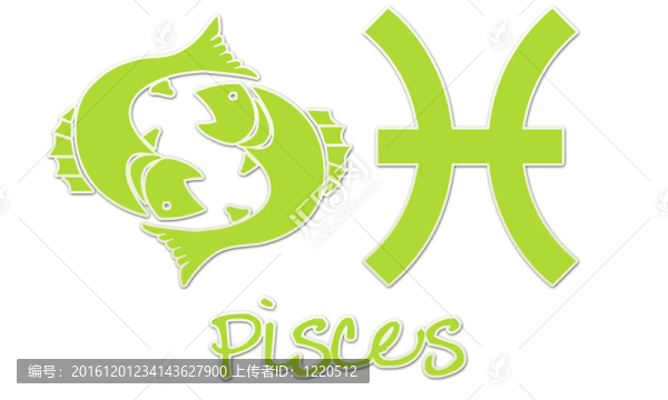 雙魚座標志石灰貼紙