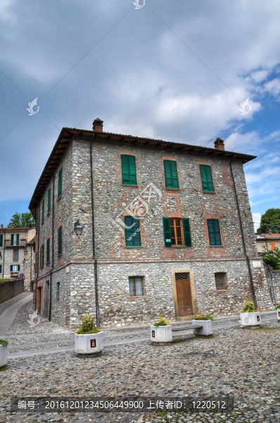 小巷。博比奧。Emilia,Romagna。意大利.