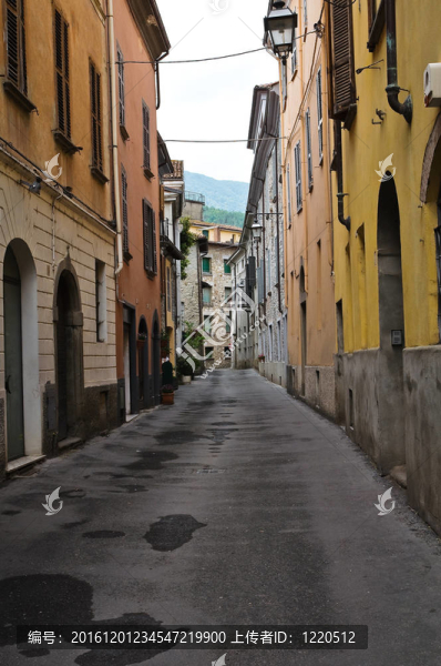 小巷。博比奧。Emilia,Romagna。意大利.