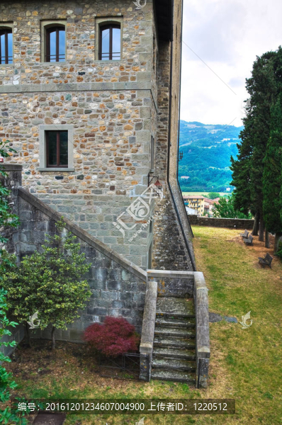馬拉斯皮納Dal,Verme城堡。博比奧。Emilia,Romagna。意大利.