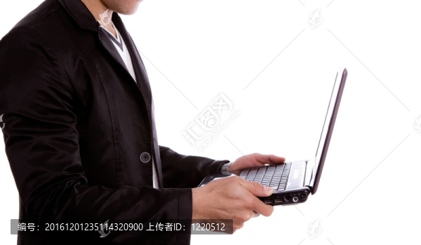 商務(wù)男子與筆記本電腦