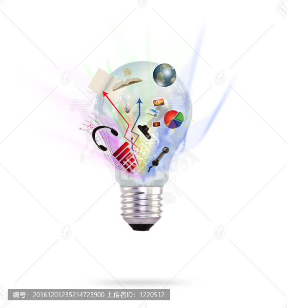 燈泡和許多物體