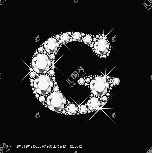 G字母鉆石閃閃
