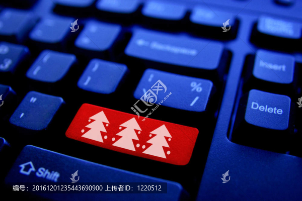 電腦鑰匙上的圣誕樹