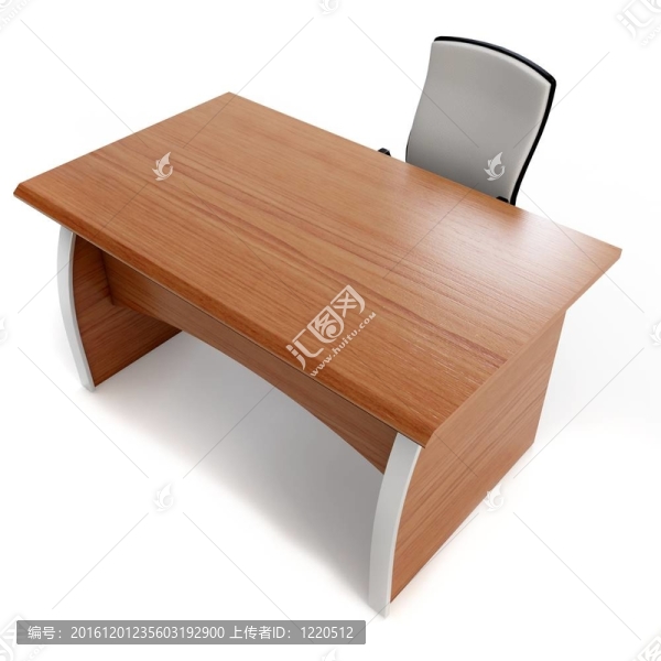 帶椅子的3D辦公桌