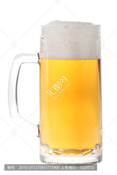 白色全啤酒杯