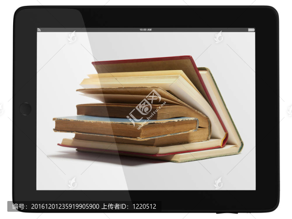 通用平板電腦和書籍-數(shù)字圖書館的概念