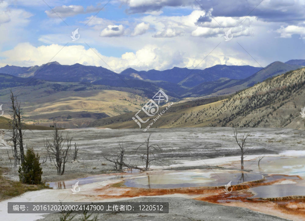 Yellowstone。奇異的景色。
