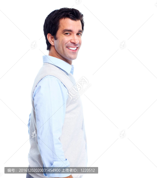 英俊的微笑的男人。