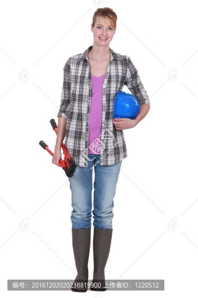 女人的建筑工人